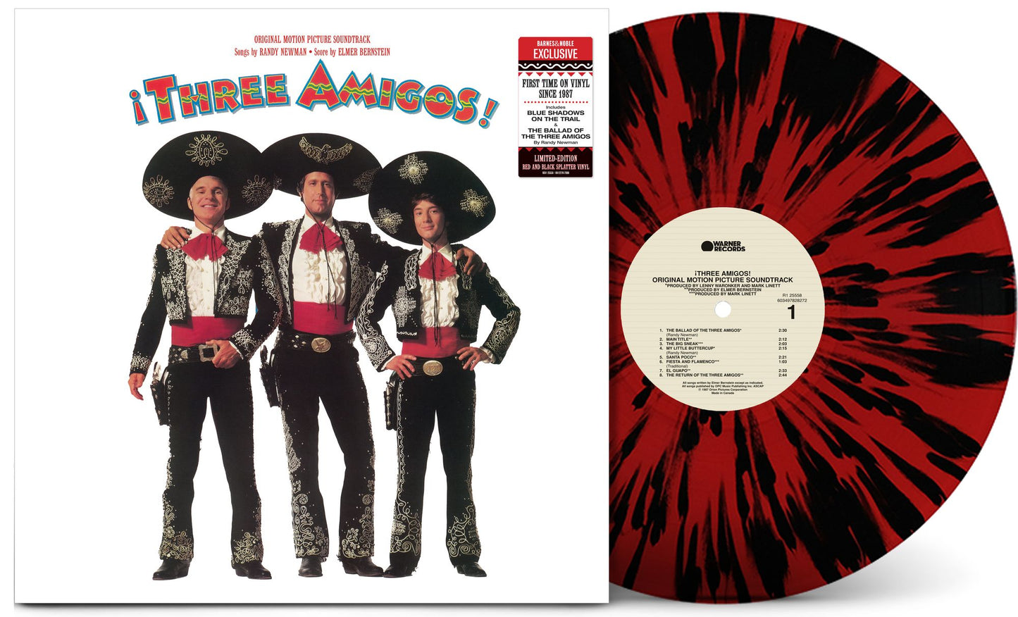 Three Amigos [Original Motion Picture Soundtrack] [Red and Black Splatter Vinyl] [Barne