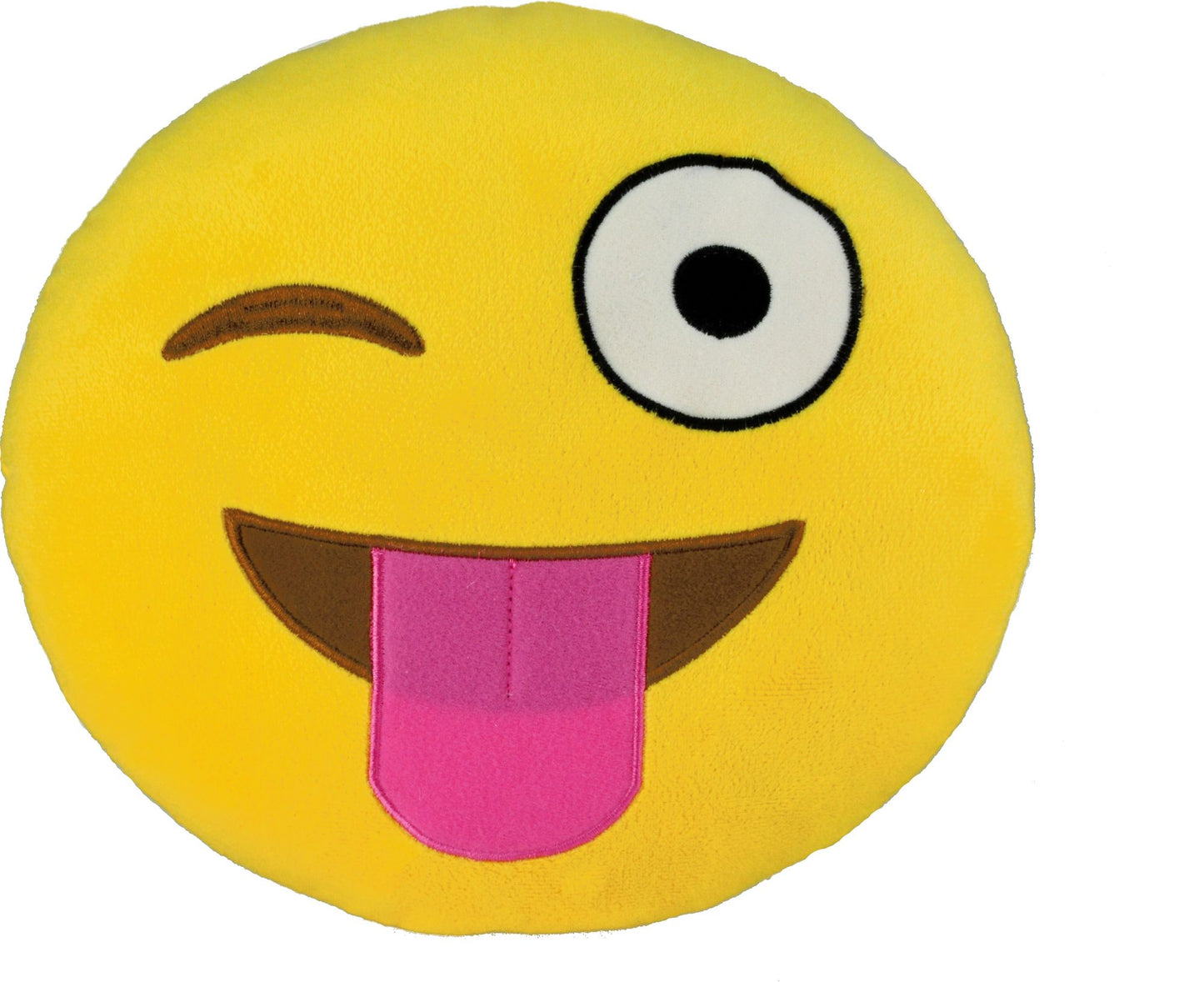 Emoji small plush pillow: Silly Wink