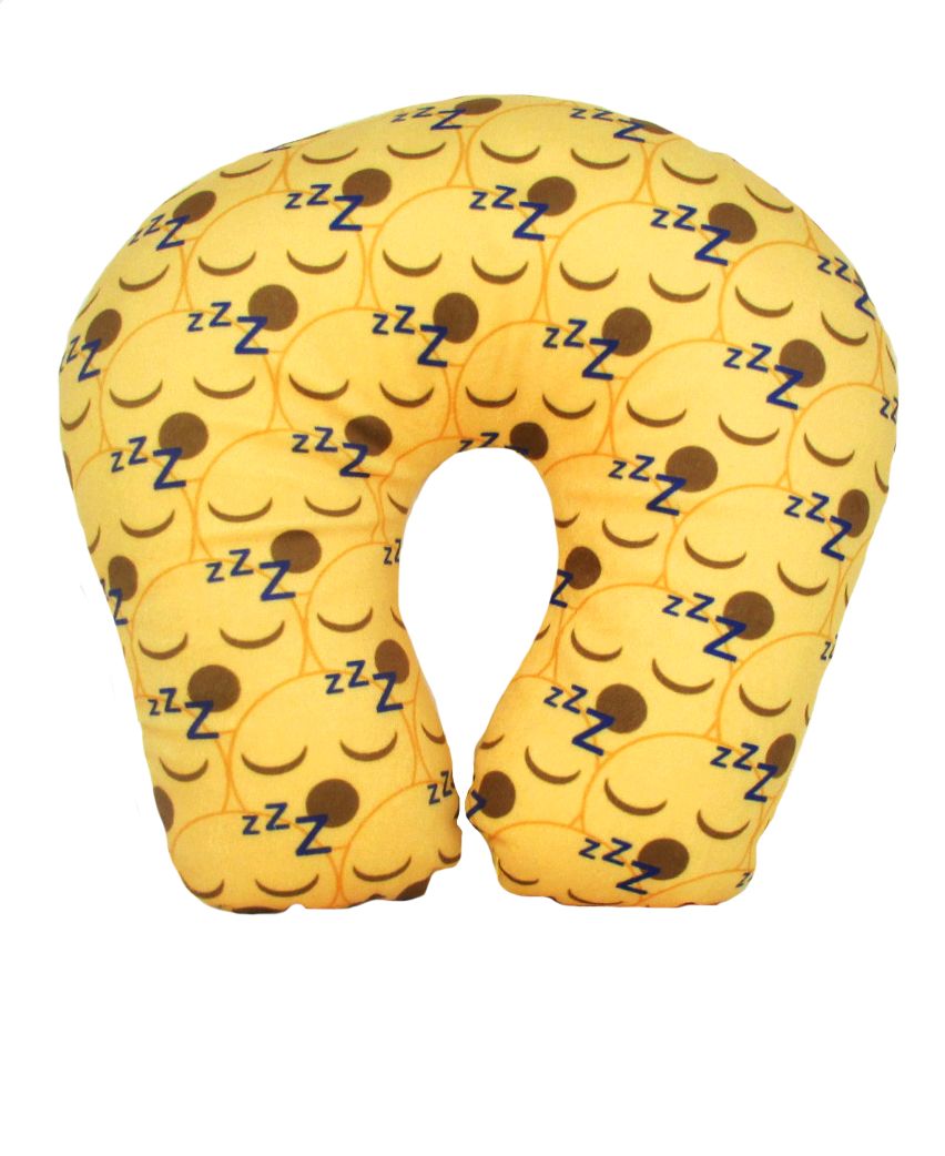 Emoji Reversible Neck Pillow- Sleepy Face