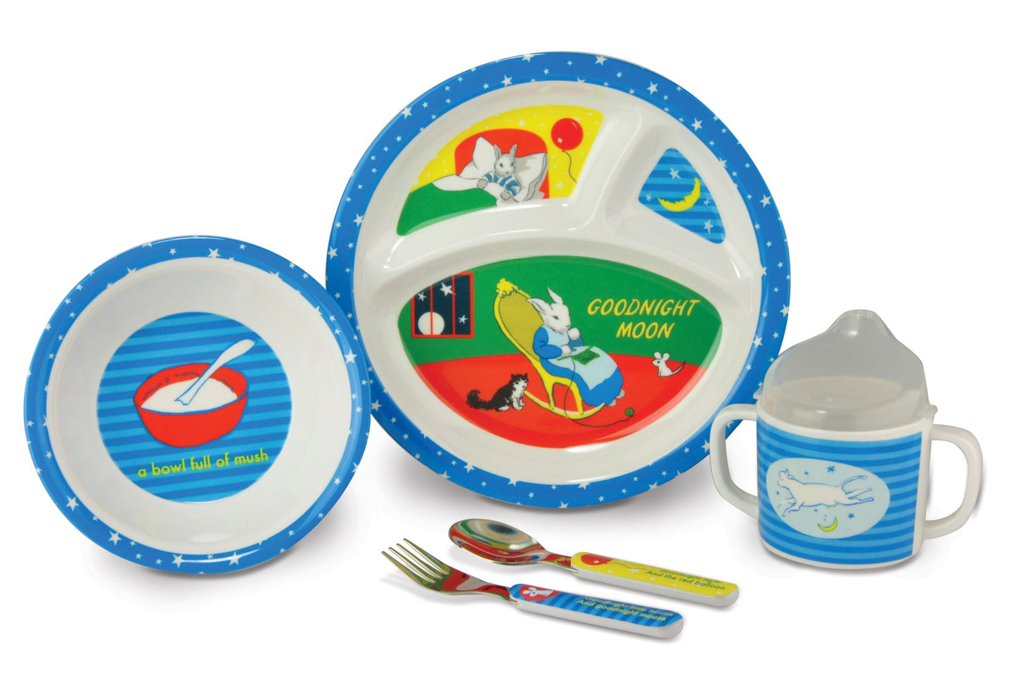 GOODNIGHT MOON - 5 PC MELAMINE MEALTIME SET
