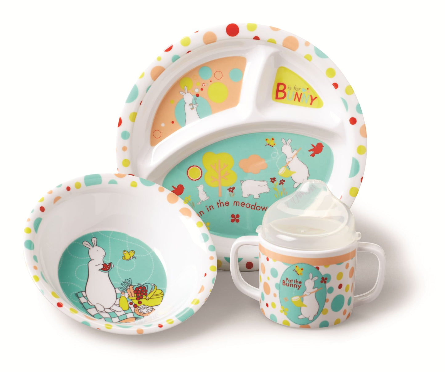 Pat the Bunny - 5 Pc Melamine Set