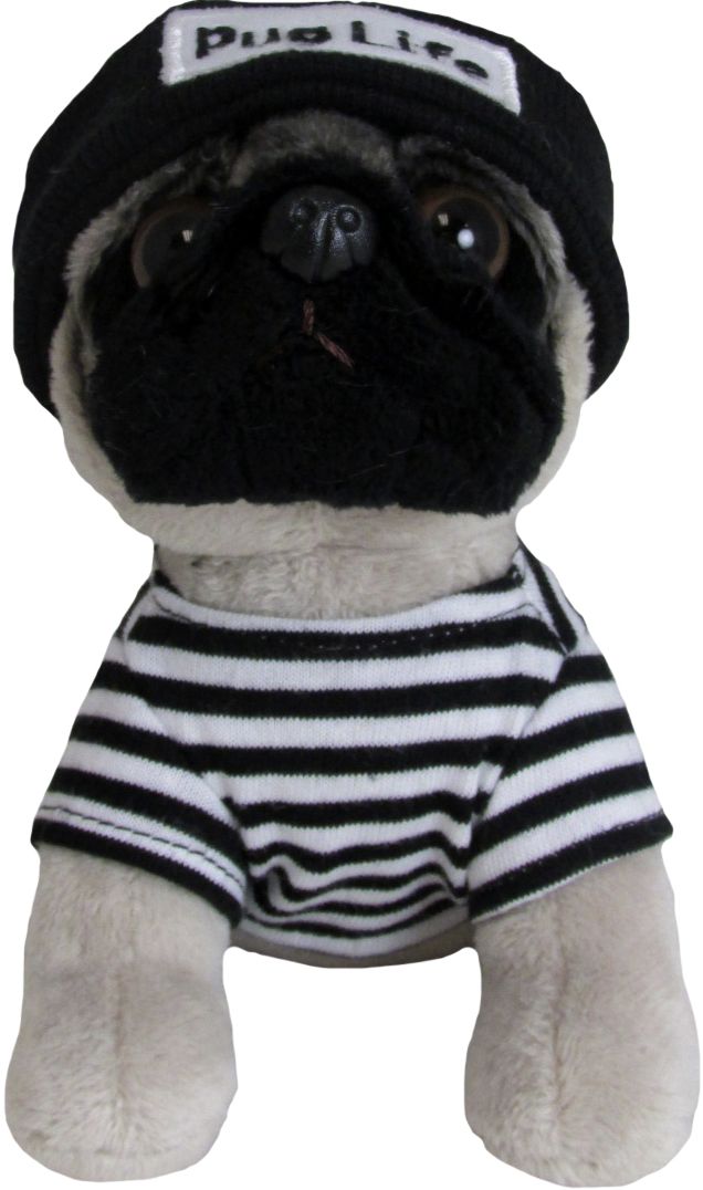 Doug The Pug Wearing PUG LIFE Hat