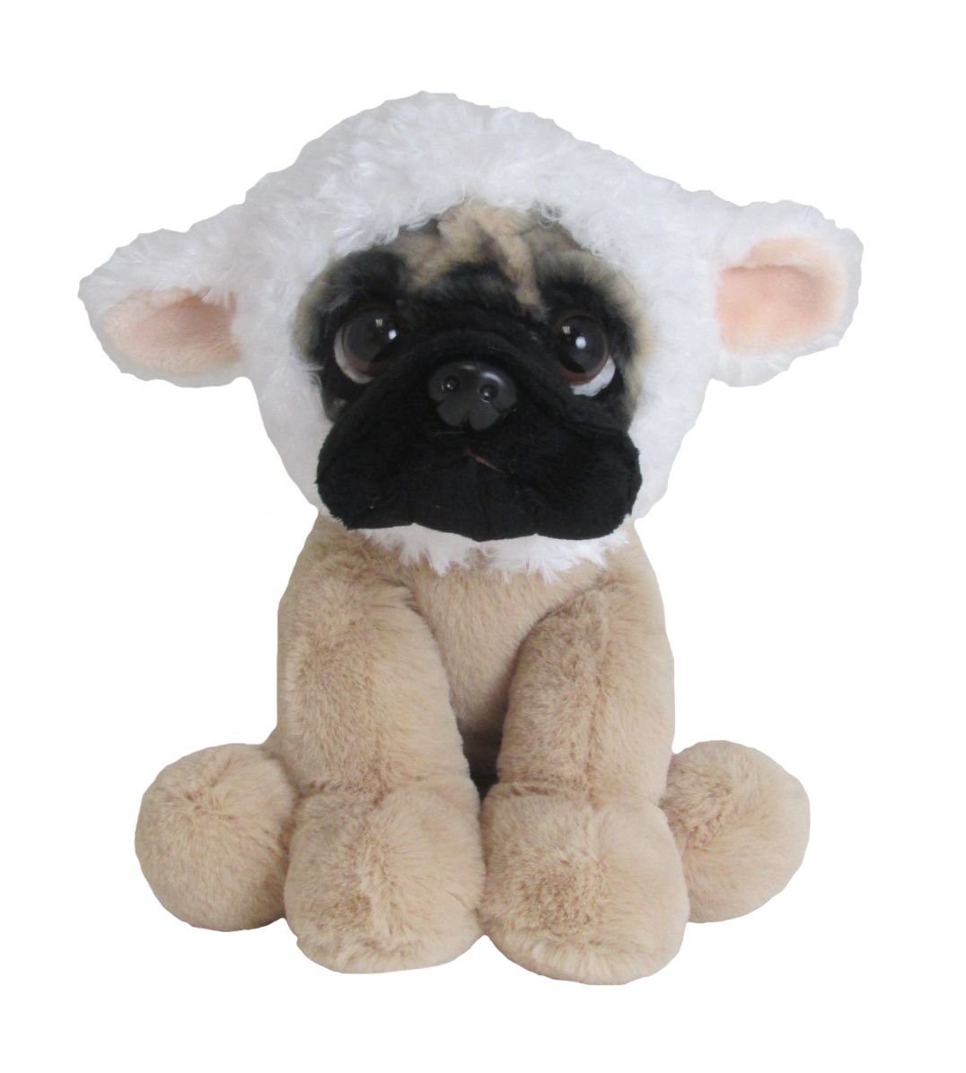 Doug the Pug wearing Lamb Hat