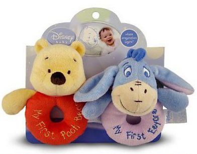 Winnie the Pooh Ring Rattles Asst