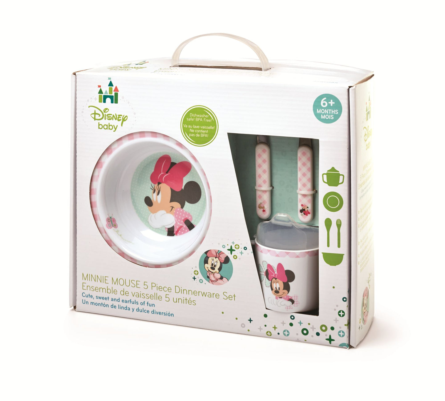 MINNIE MOUSE Melamine Mealtime Set