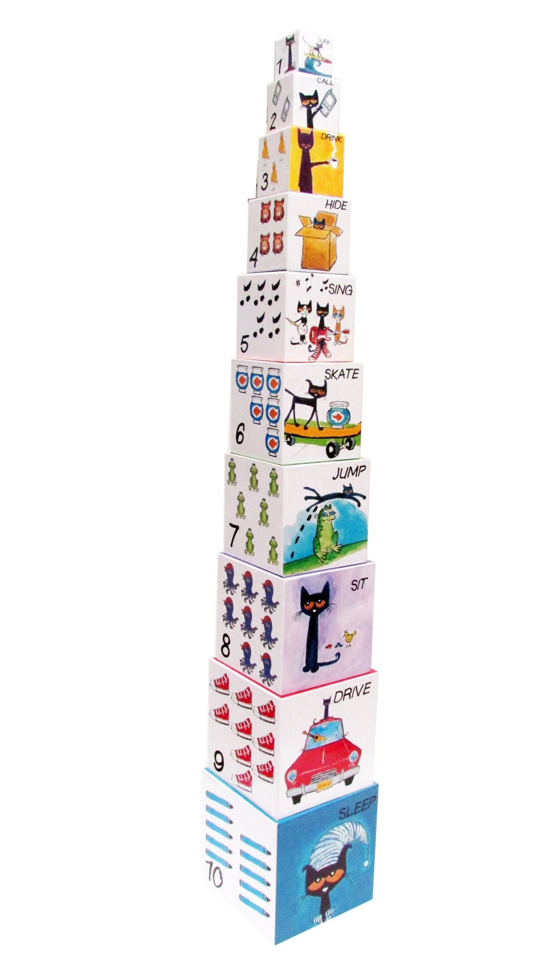 Pete The Cat- Nesting Blocks (includes 10 blocks)