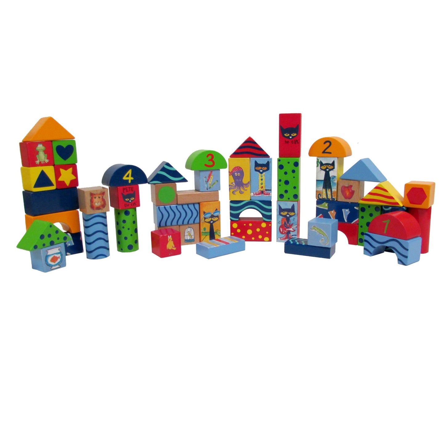 Pete The Cat-Wood Stacking Block Set 50pc Set