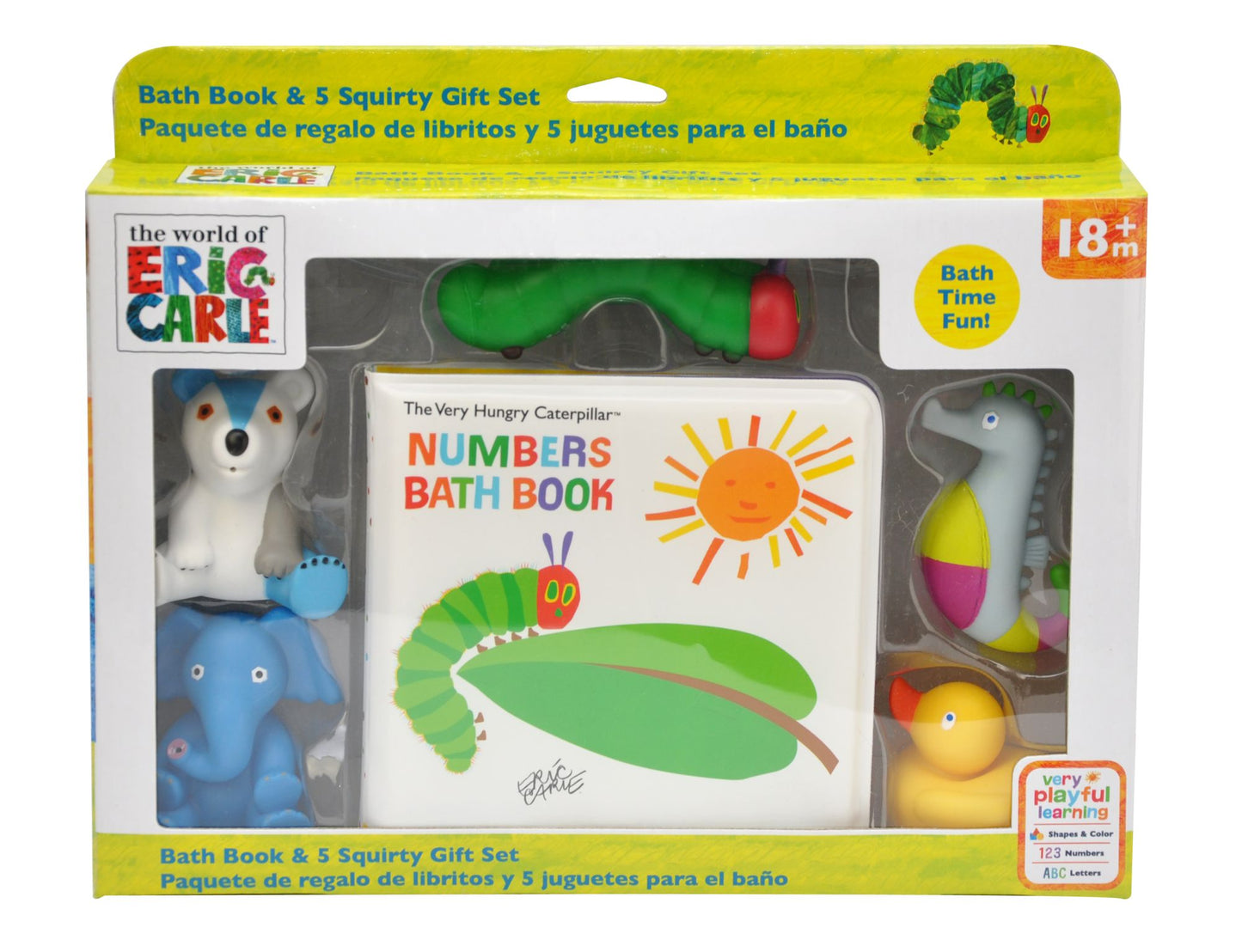Eric Carle Bath Gift Set: Bath Book & 5 Squirties (Boxed)