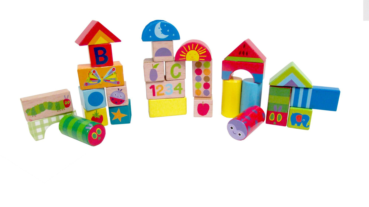 Eric Carle-Block Set - 30 pc. w/ shape sorter lid