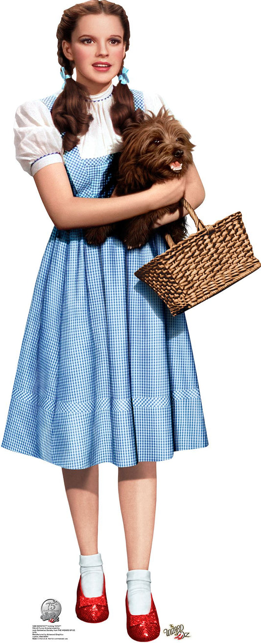 Wizard of Oz Dorothy Holding Toto Cardboard Standup