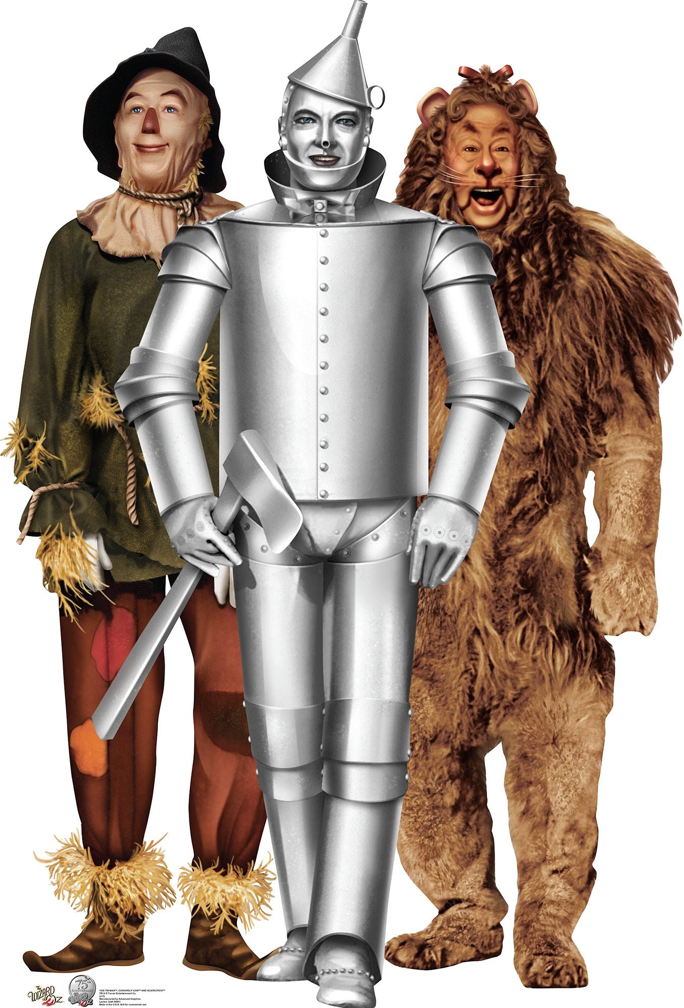 Wizard of Oz Tin Man, Cowardly Lion & Scarecrow Cardboard Standup