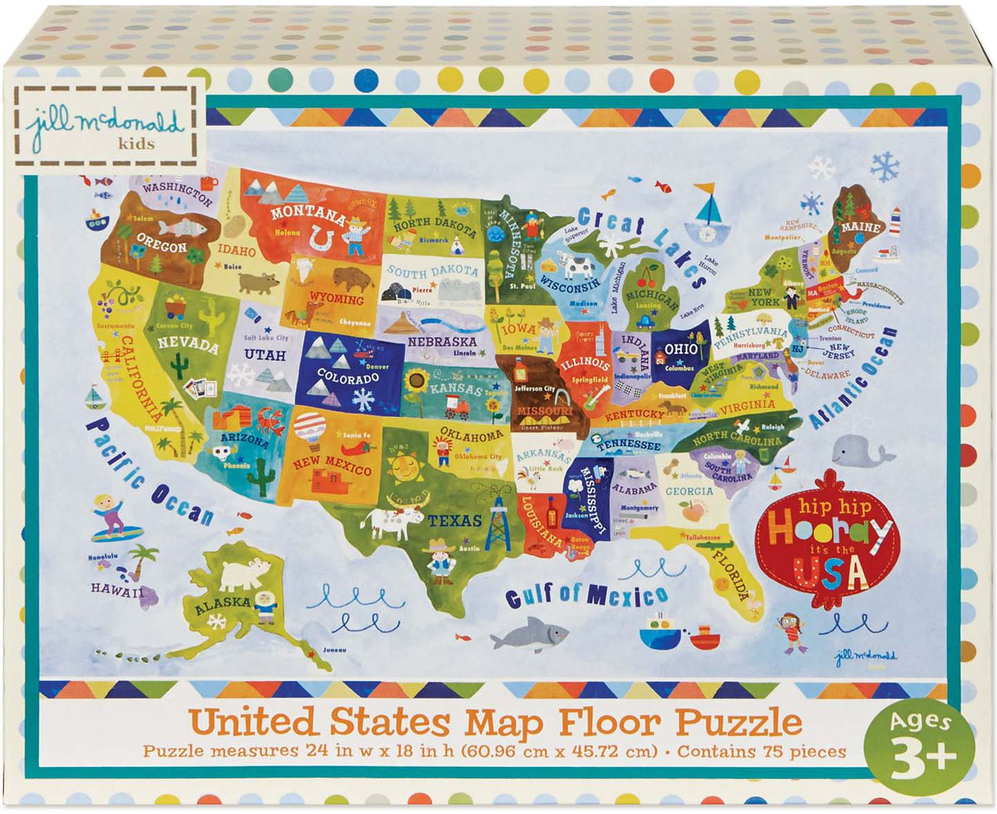 Puzzle (Age 3+) - Hip Hip Hooray, It's the USA