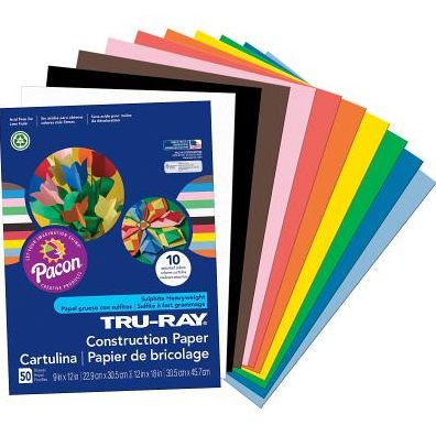 Pacon Corporation PAC103031 Tru-Ray Construction Paper 9 X 12 Assorted