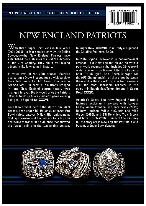 NFL: America's Game: New England Patriots [3 Discs]