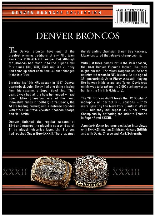 NFL: America's Game: Denver Broncos [2 Discs]