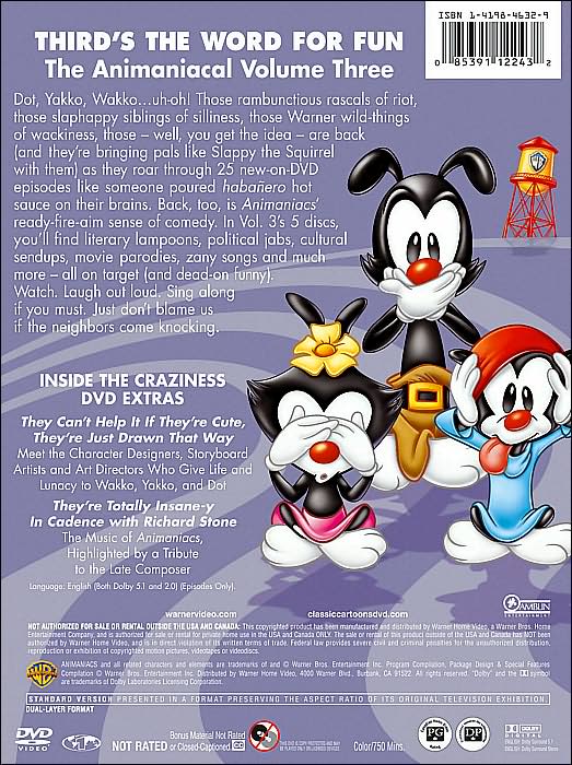 Animaniacs, Vol. 3 [5 Discs]