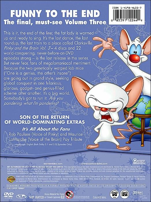 Pinky and the Brain, Vol. 3 [4 Discs]