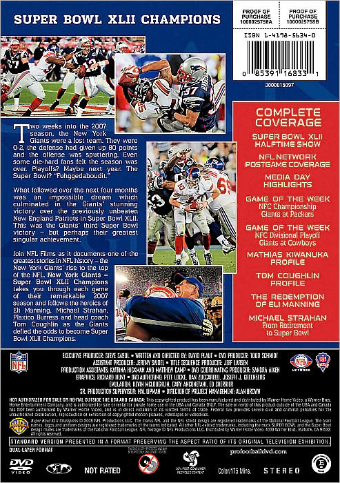 NFL: Super Bowl XLII Champions - New York Giants