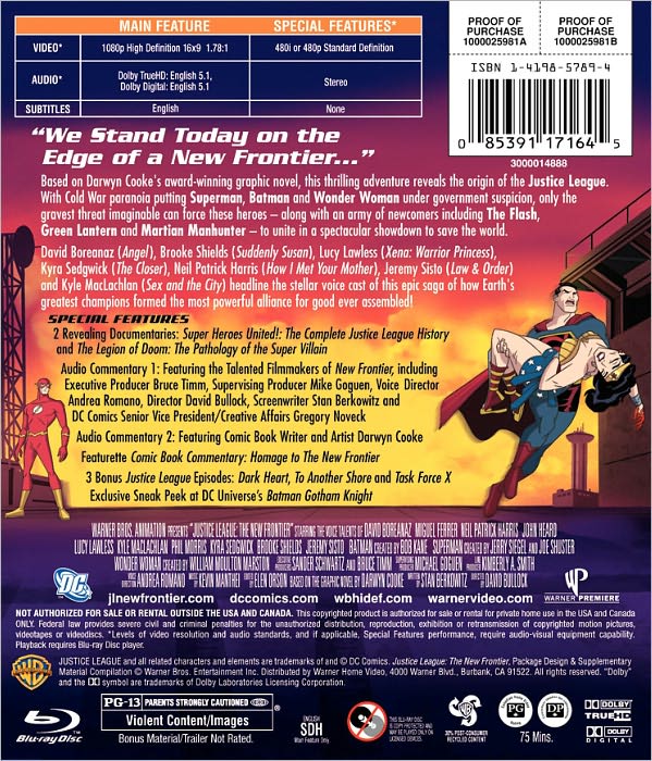 Justice League: The New Frontier [Blu-ray]