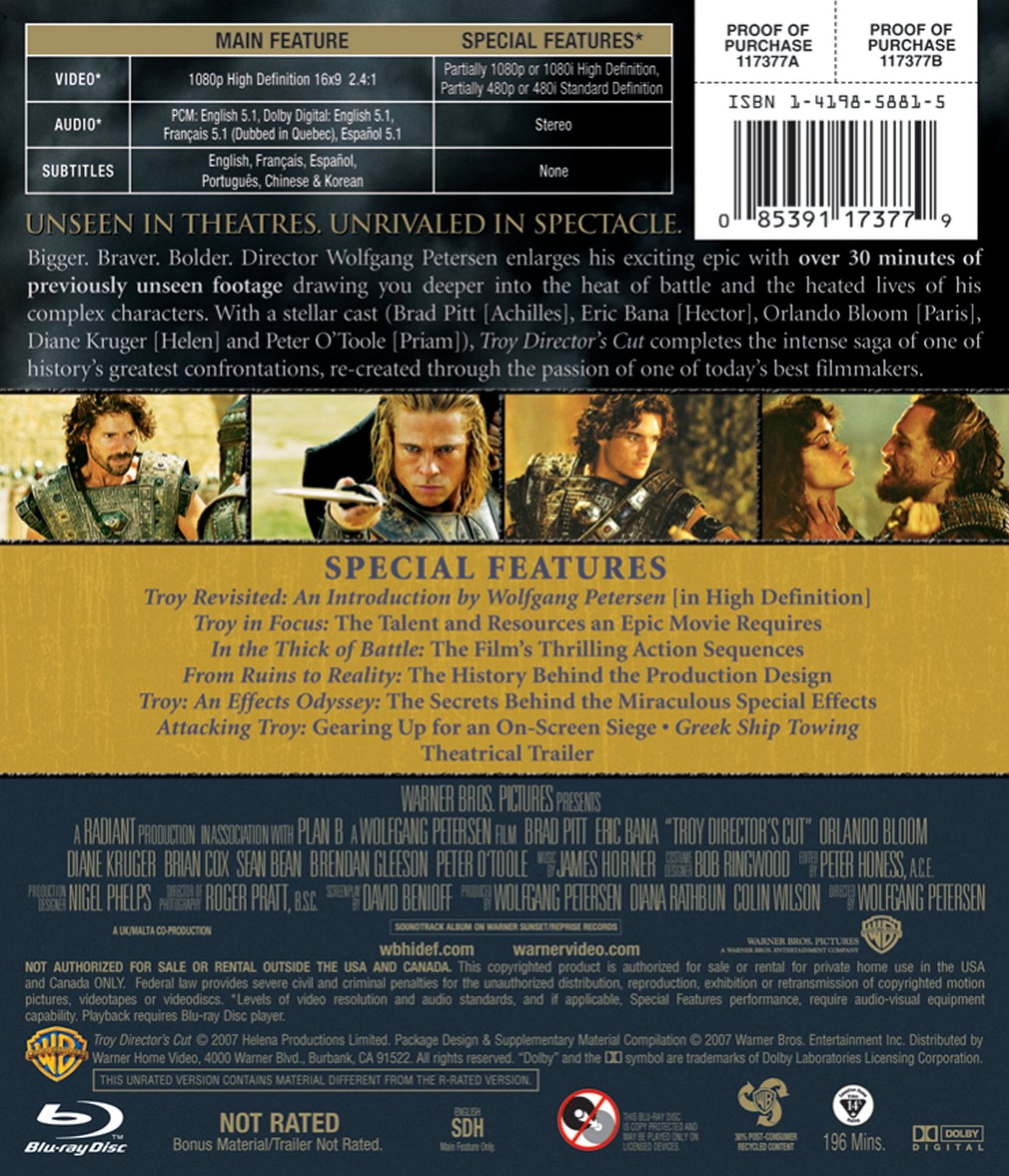 Troy [WS] [Unrated Director's Cut] [Blu-ray]