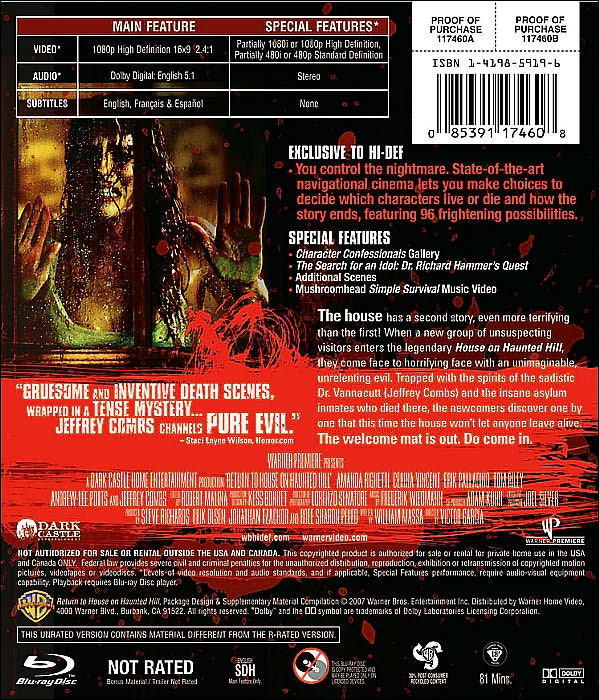 Return to House on Haunted Hill [Blu-ray]