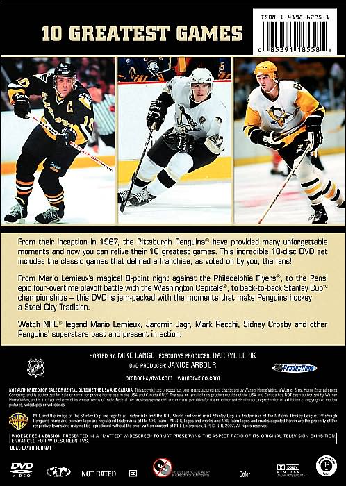 NHL: Greatest Games in Pittsburgh Penguins History [10 Discs]