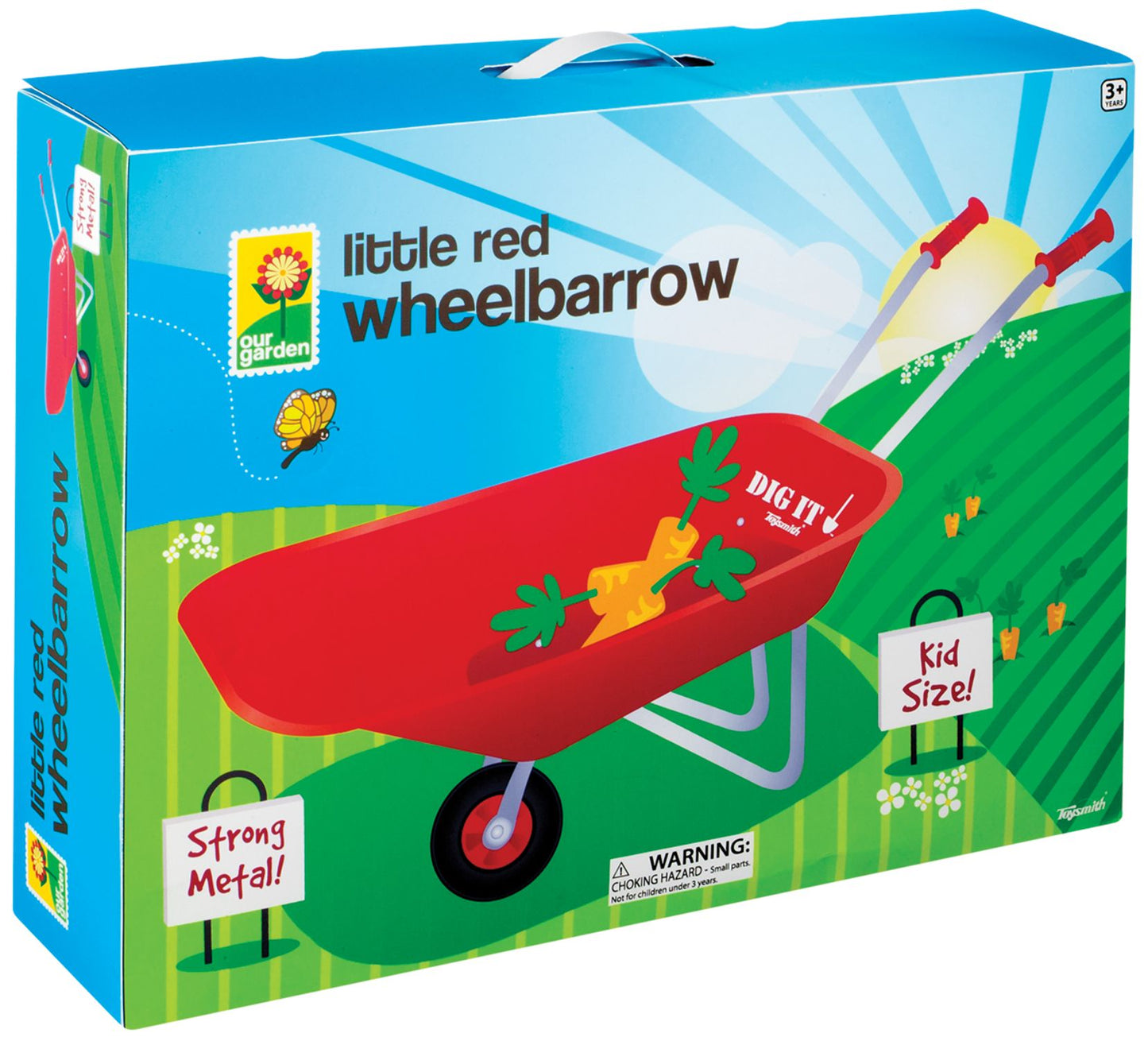 Little Red Metal Wheelbarrow