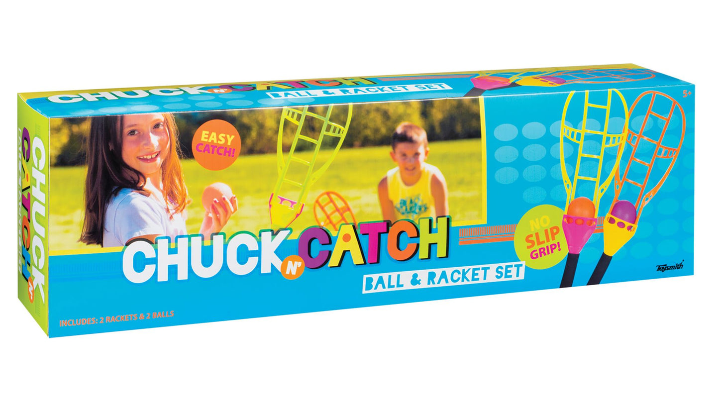Toysmith Chuck N Catch Ball & Racket Game