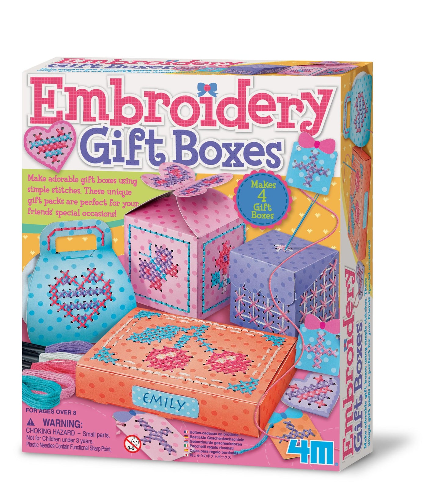4M Make Your Own Embroidery Gift Boxes Craft Kit