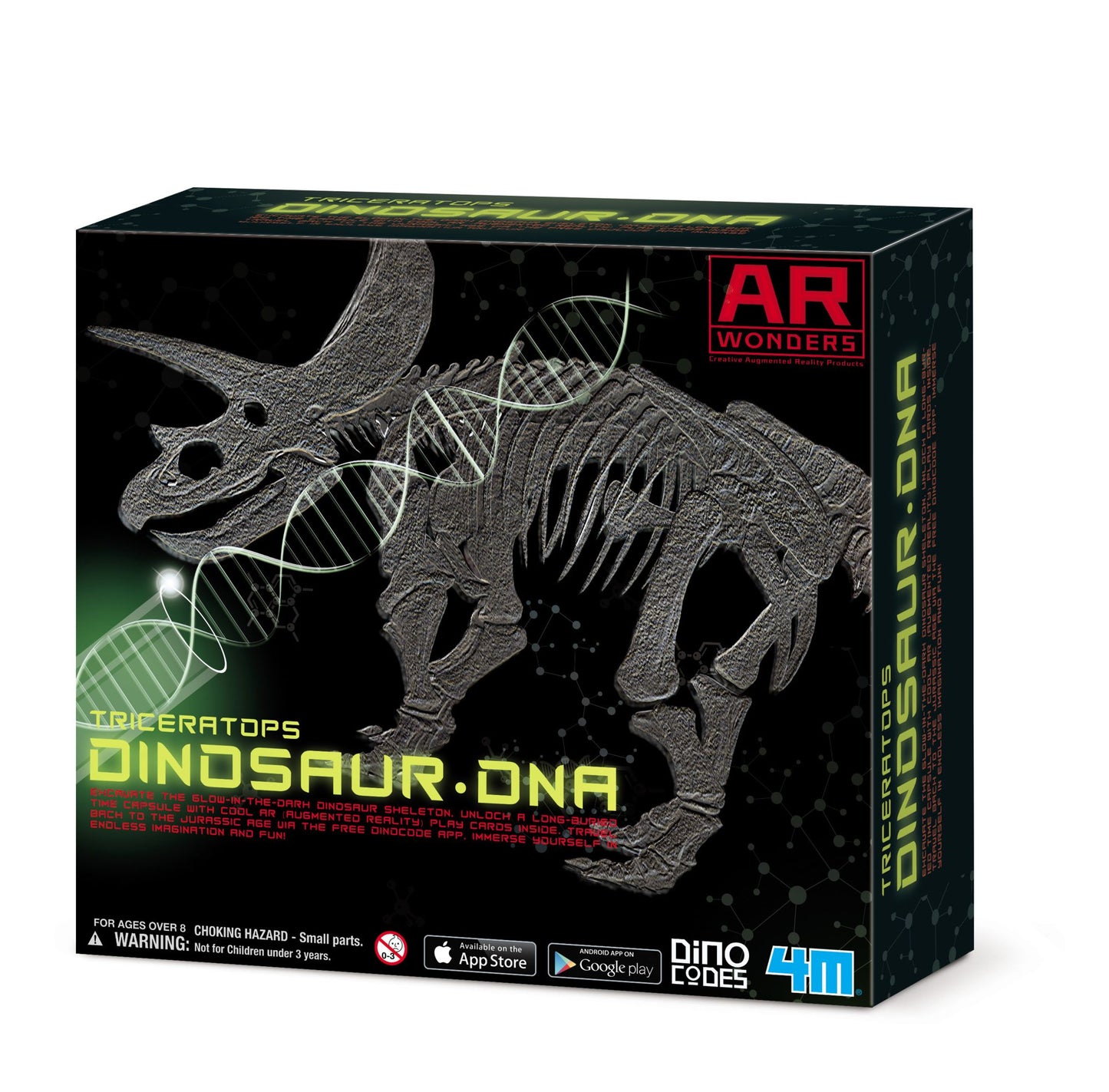 4M Triceratops Dinosaur DNA Skeleton Science Kit