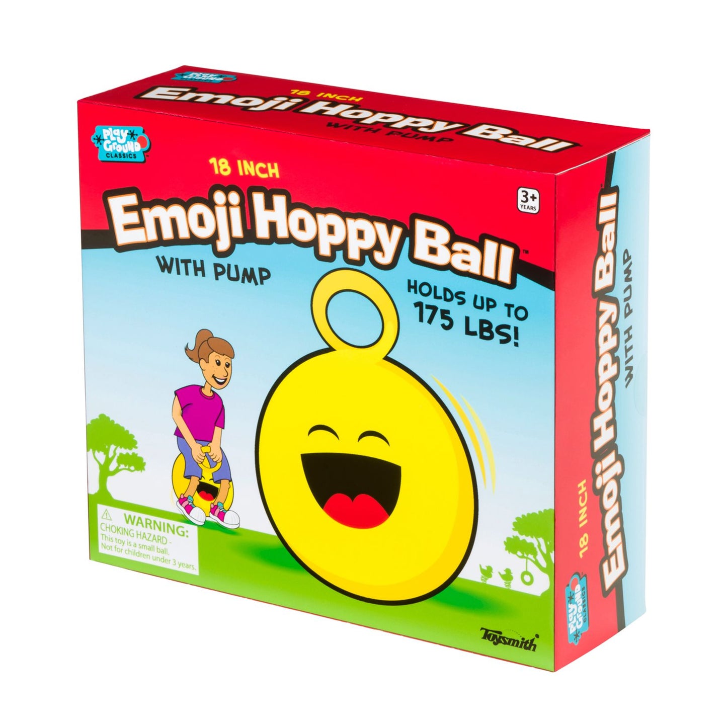 Toysmith 18In Emoji Hoppy Ball With Pump (Assorted Styles)