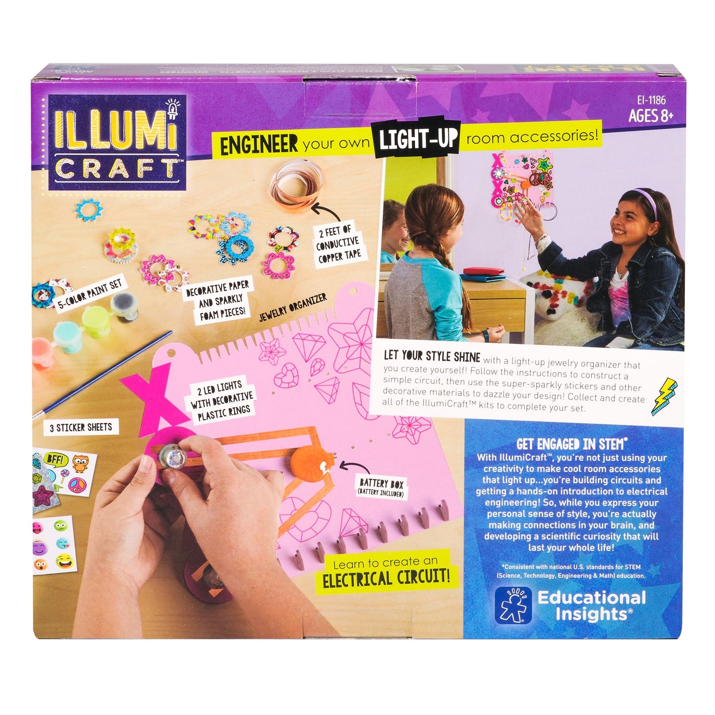 Educational Insights IllumiCraft Light-Up! Jewelry Organizer