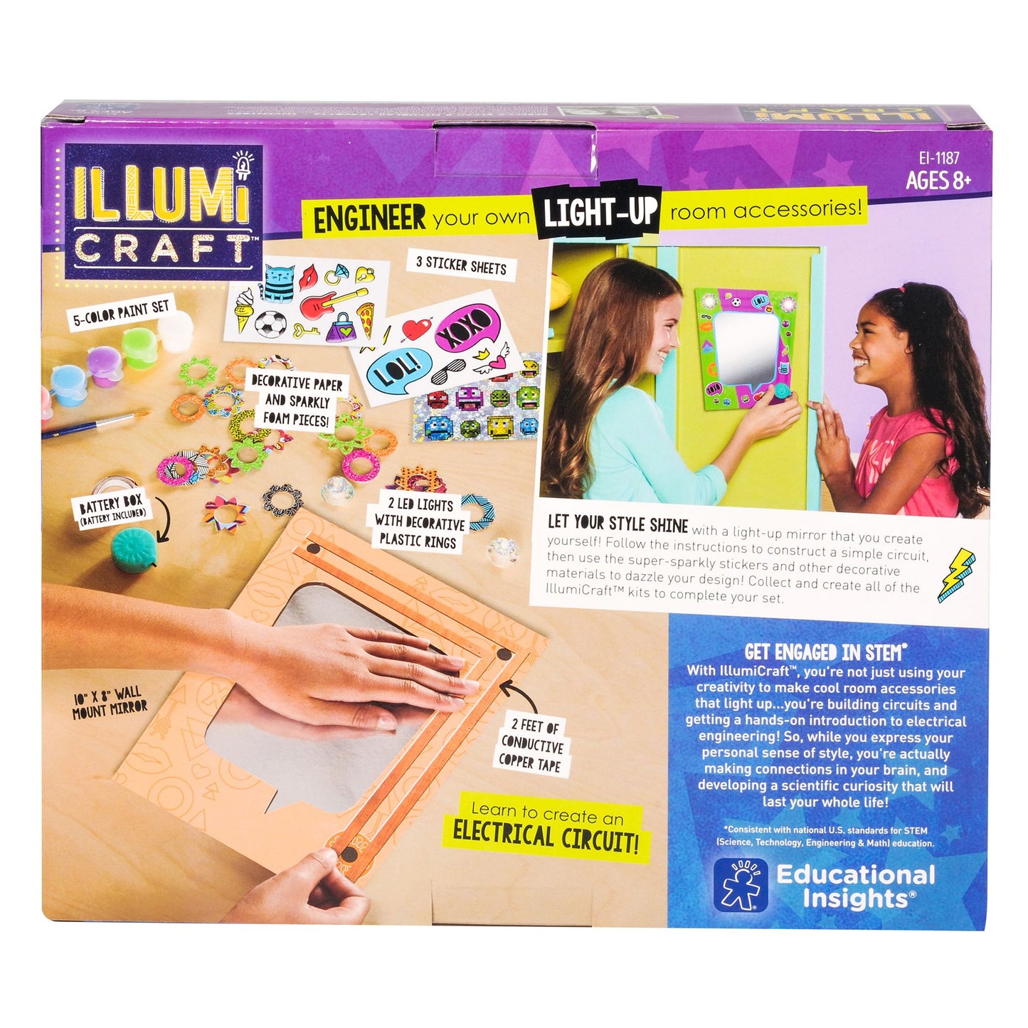 Educational Insights IllumiCraft Light Up! Wall Mirror