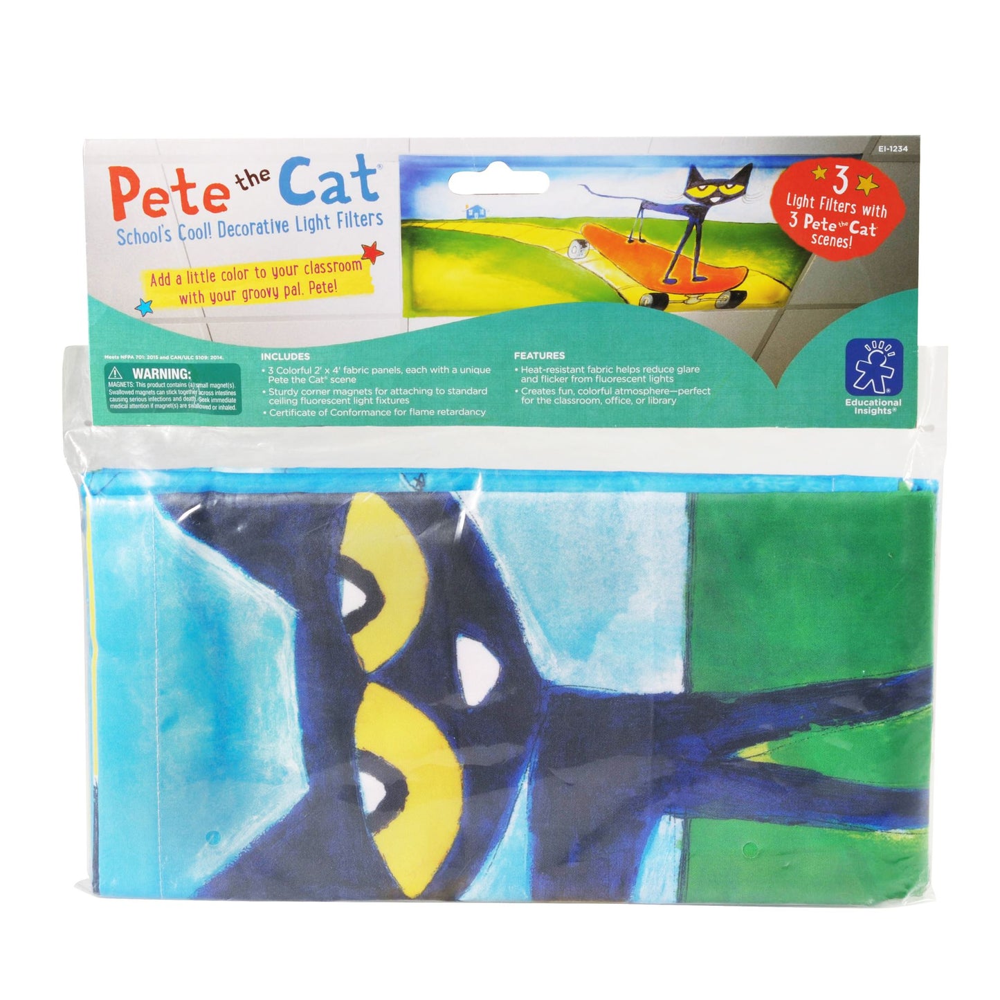 Educational Insights Pete the Cat School's Cool! Decorative Light Filters