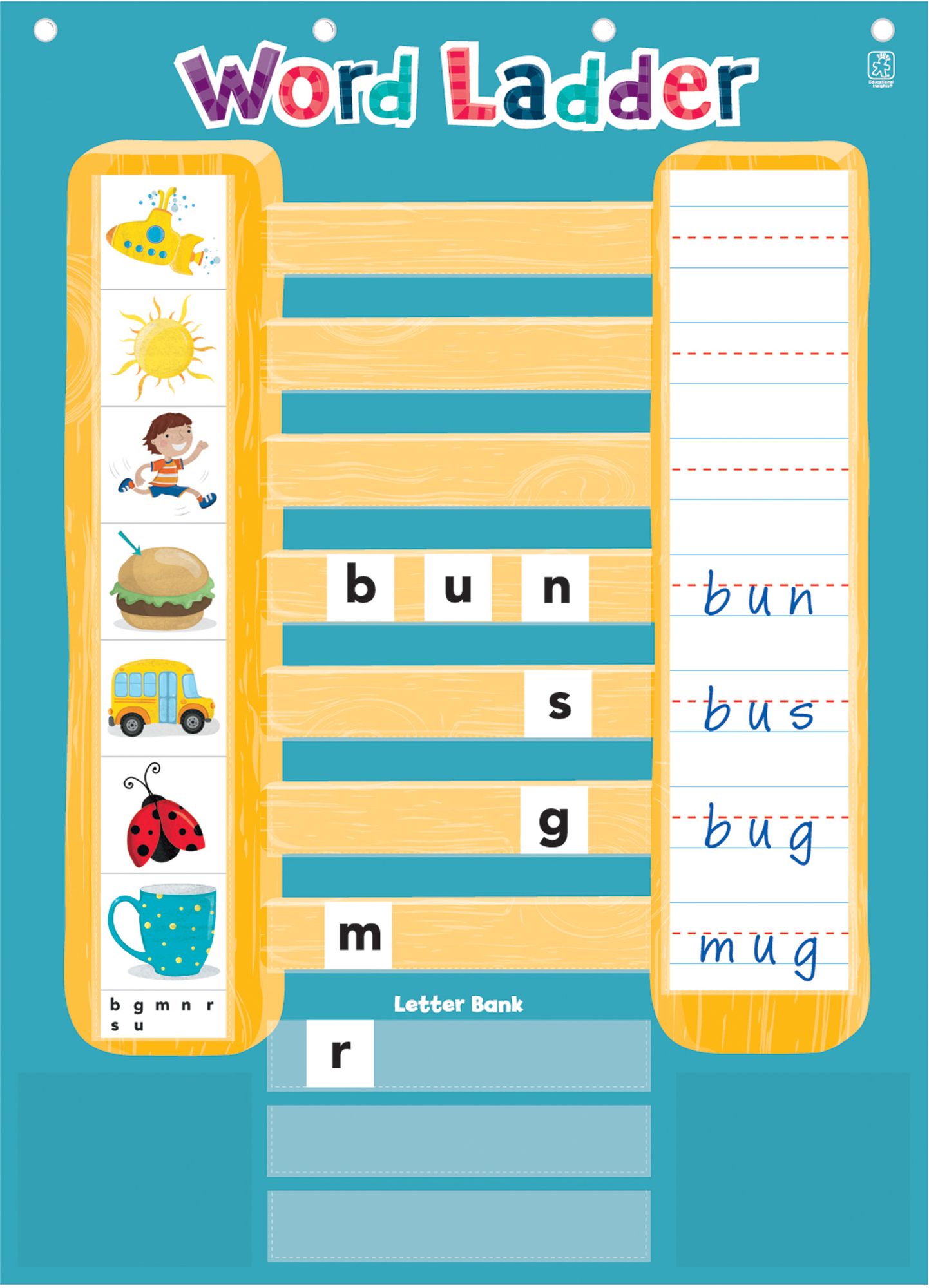 Educational Insights EI-1746 Word Ladder Phonics Activity Center
