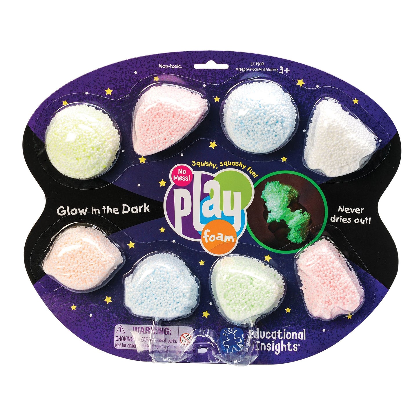Educational Insights 8-Pack Glow In The Dark Playfoam