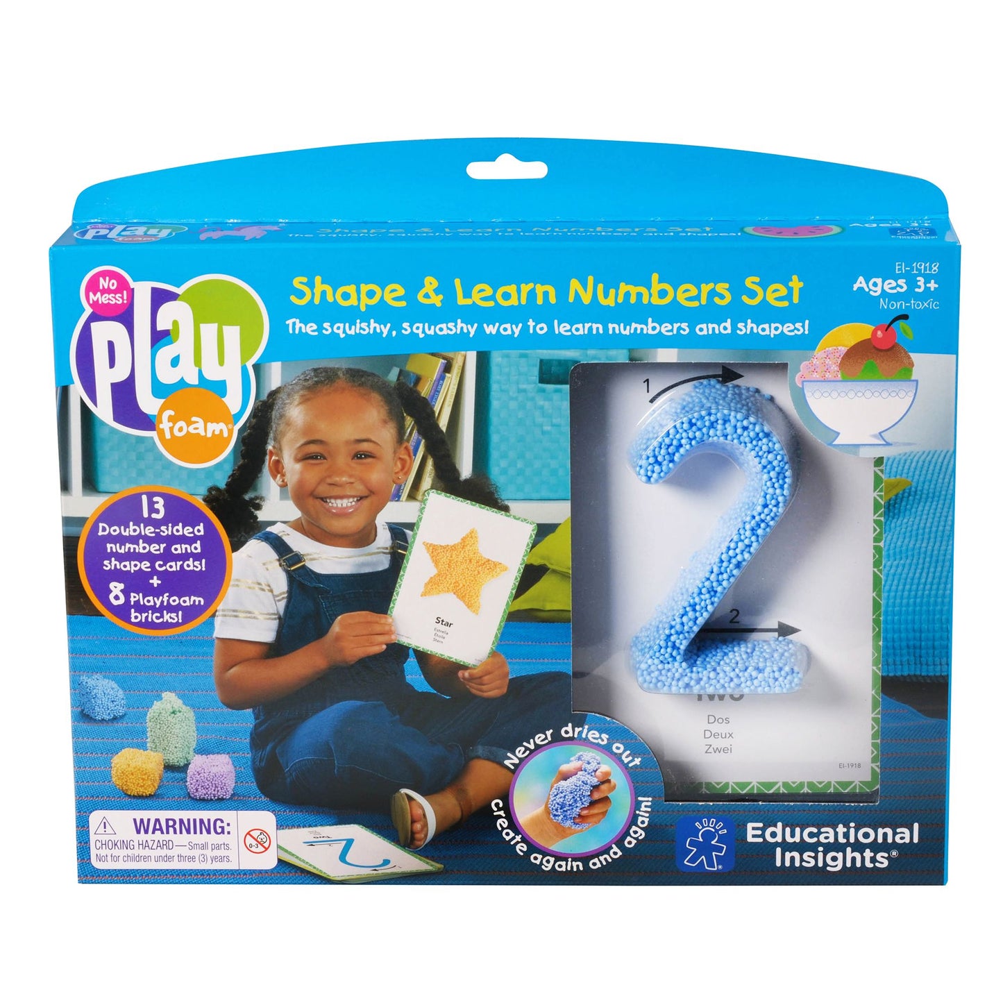 Educational Insights Playfoam Shape and Learn Numbers Set