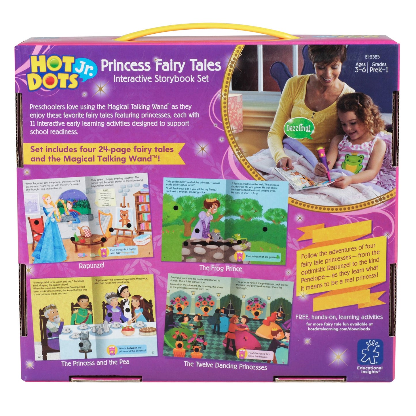 Educational Insights 2325 Hot Dots Jr. Princess Fairy Tales Interactive Storybook Set