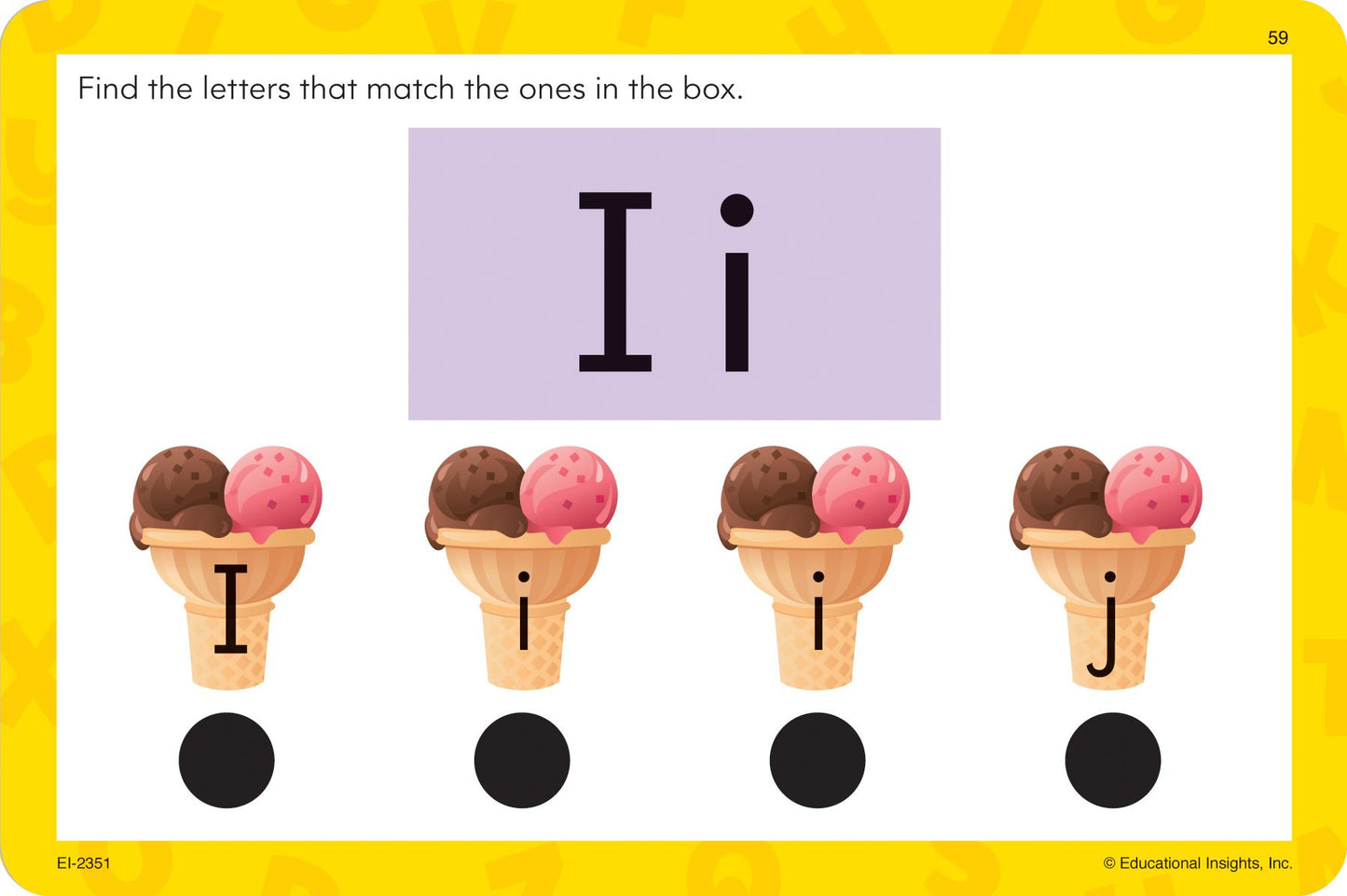 Educational Insights EI-2351 Hot Dots Jr Cards The Alphabet