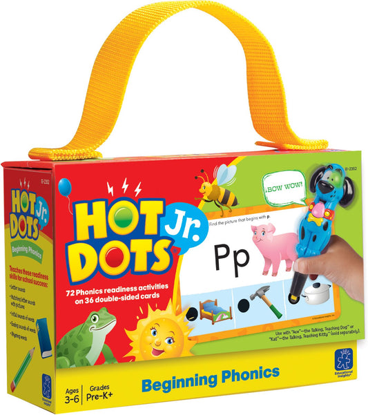 Educational Insights EI-2352 Hot Dots Jr Cards Beginning Phonics