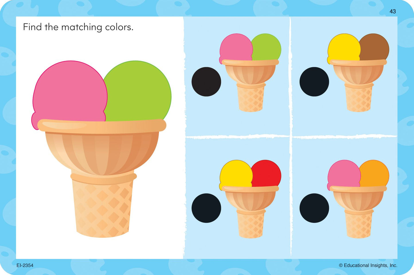 Educational Insights EI-2354 Hot Dots Jr Cards Colors