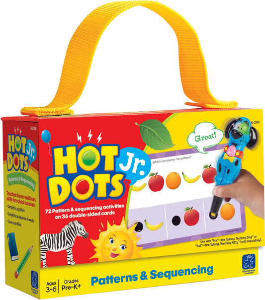 Educational Insights EI-2356 Hot Dots Jr Cards Patterns & Sequencing