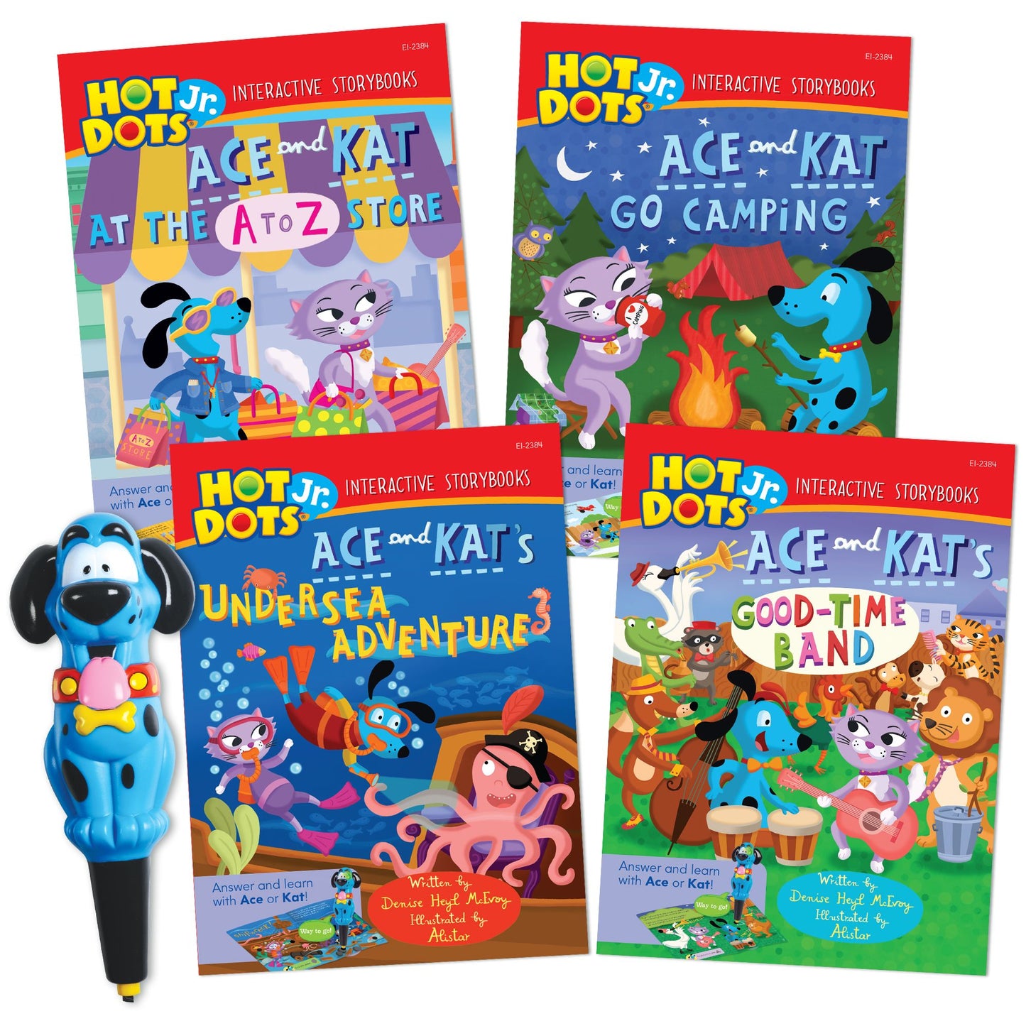 EDUCATIONAL INSIGHTS EI-2384 HOT DOTS JR 4 BOOK and PEN SET