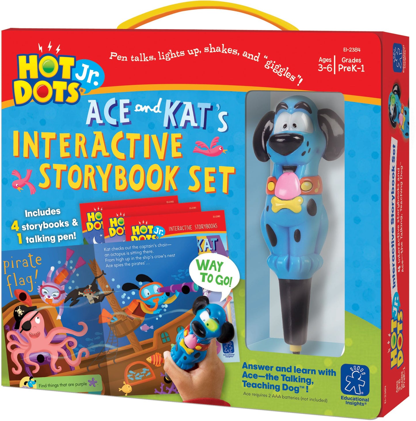 EDUCATIONAL INSIGHTS EI-2384 HOT DOTS JR 4 BOOK and PEN SET