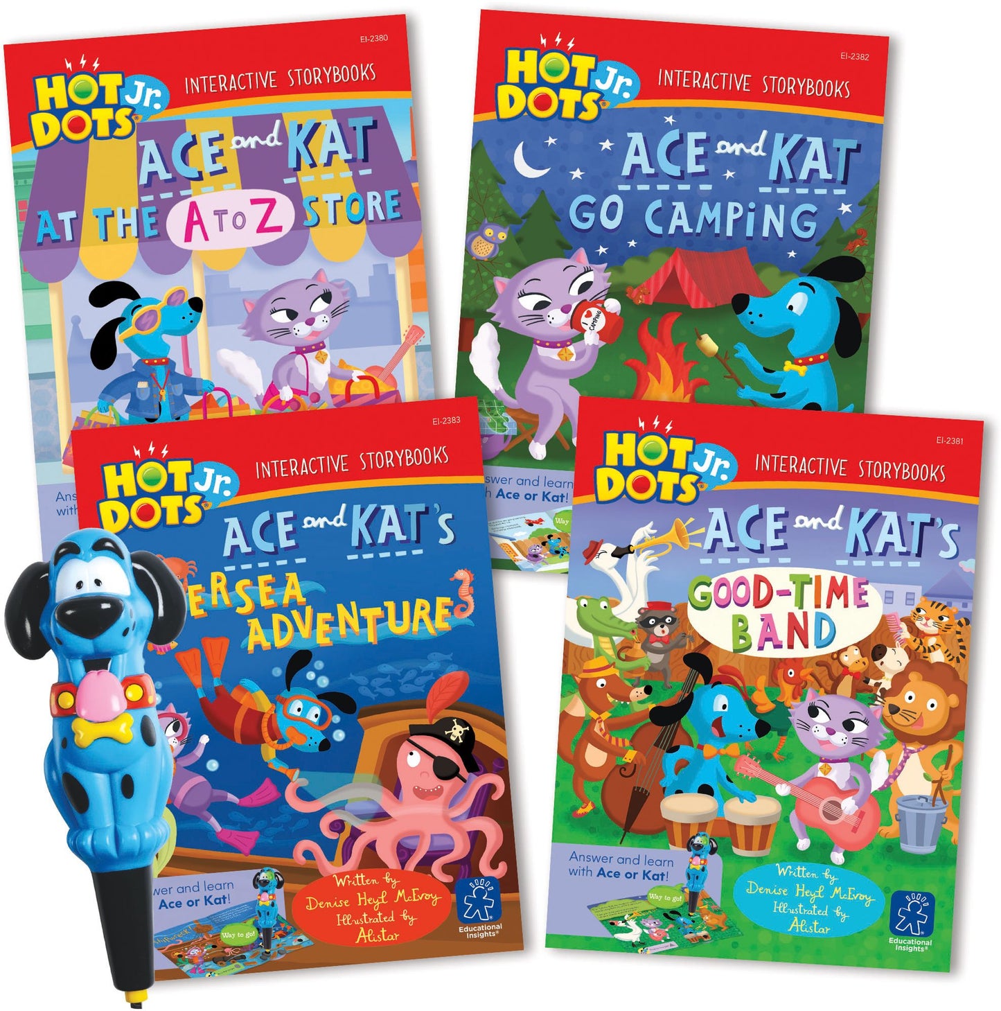 EDUCATIONAL INSIGHTS EI-2384 HOT DOTS JR 4 BOOK and PEN SET