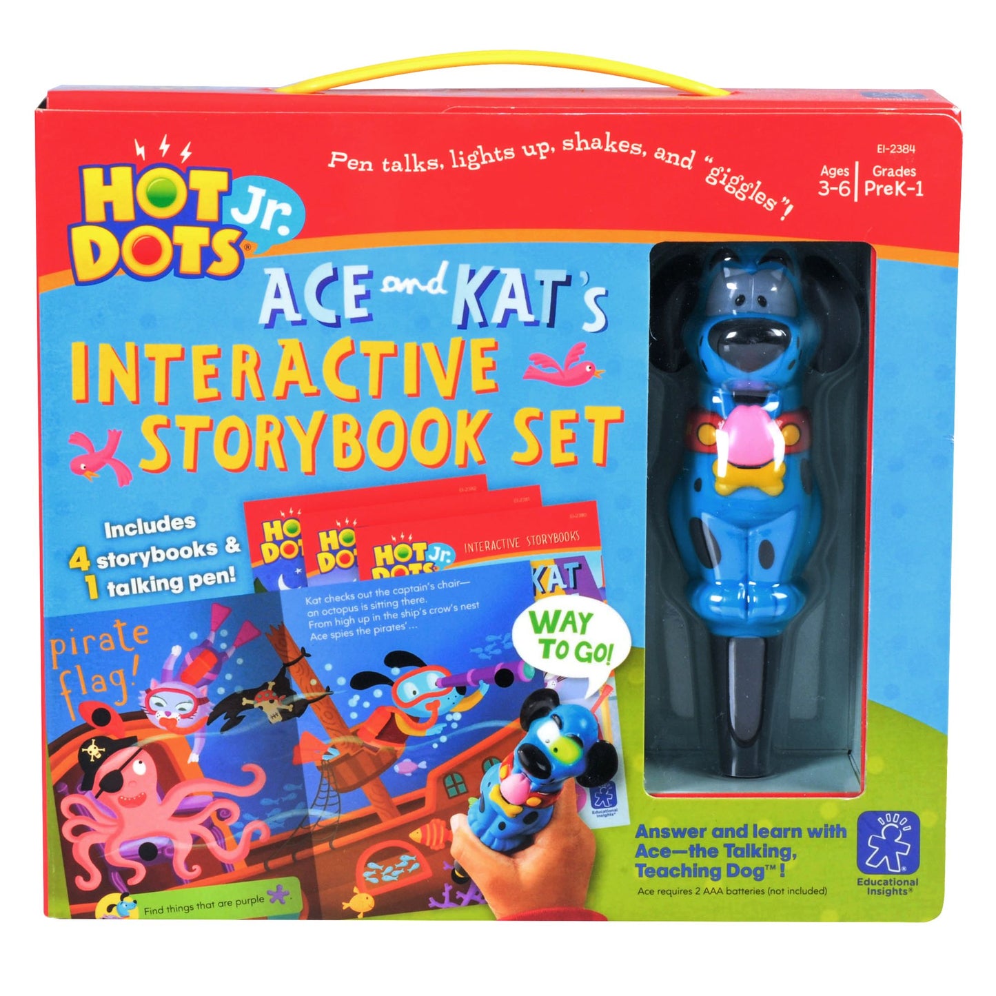 EDUCATIONAL INSIGHTS EI-2384 HOT DOTS JR 4 BOOK and PEN SET