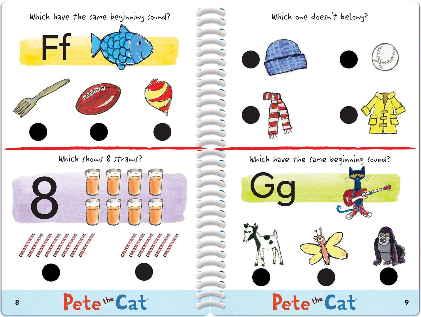 Educational Insights 2454 Hot Dots Jr. Pete The Cat Kindergarten Rocks Set Plus Pen