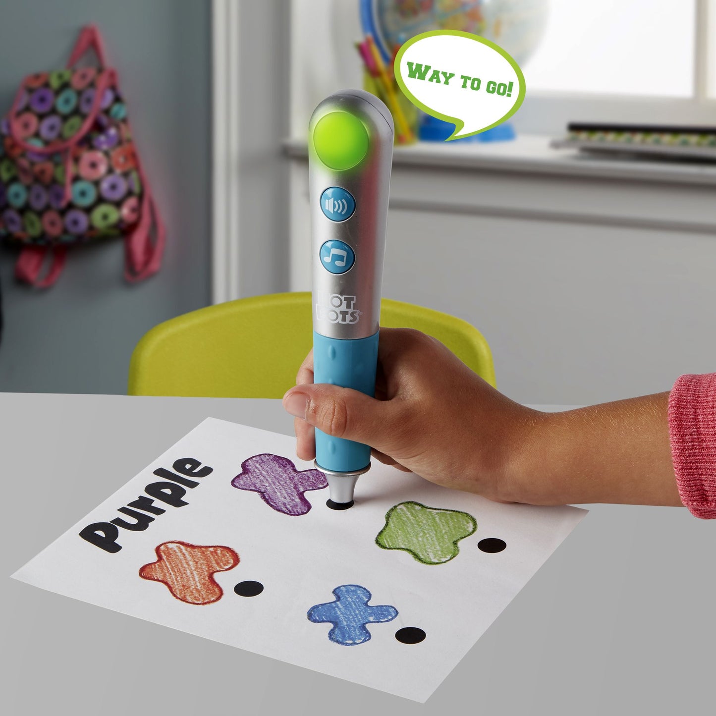Educational Insights 2454 Hot Dots Jr. Pete The Cat Kindergarten Rocks Set Plus Pen