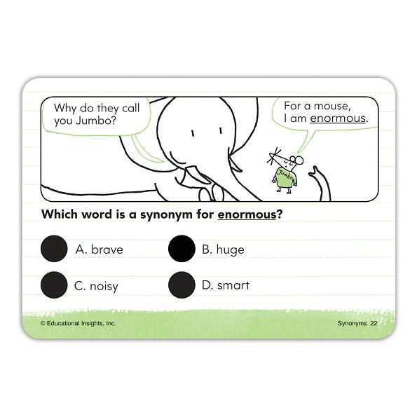 Hot Dots??? Laugh It Up! Vocabulary Cards - Synonyms
