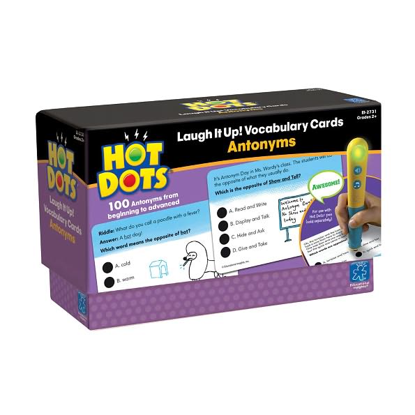 Hot Dots??? Laugh It Up! Vocabulary Cards - Antonyms